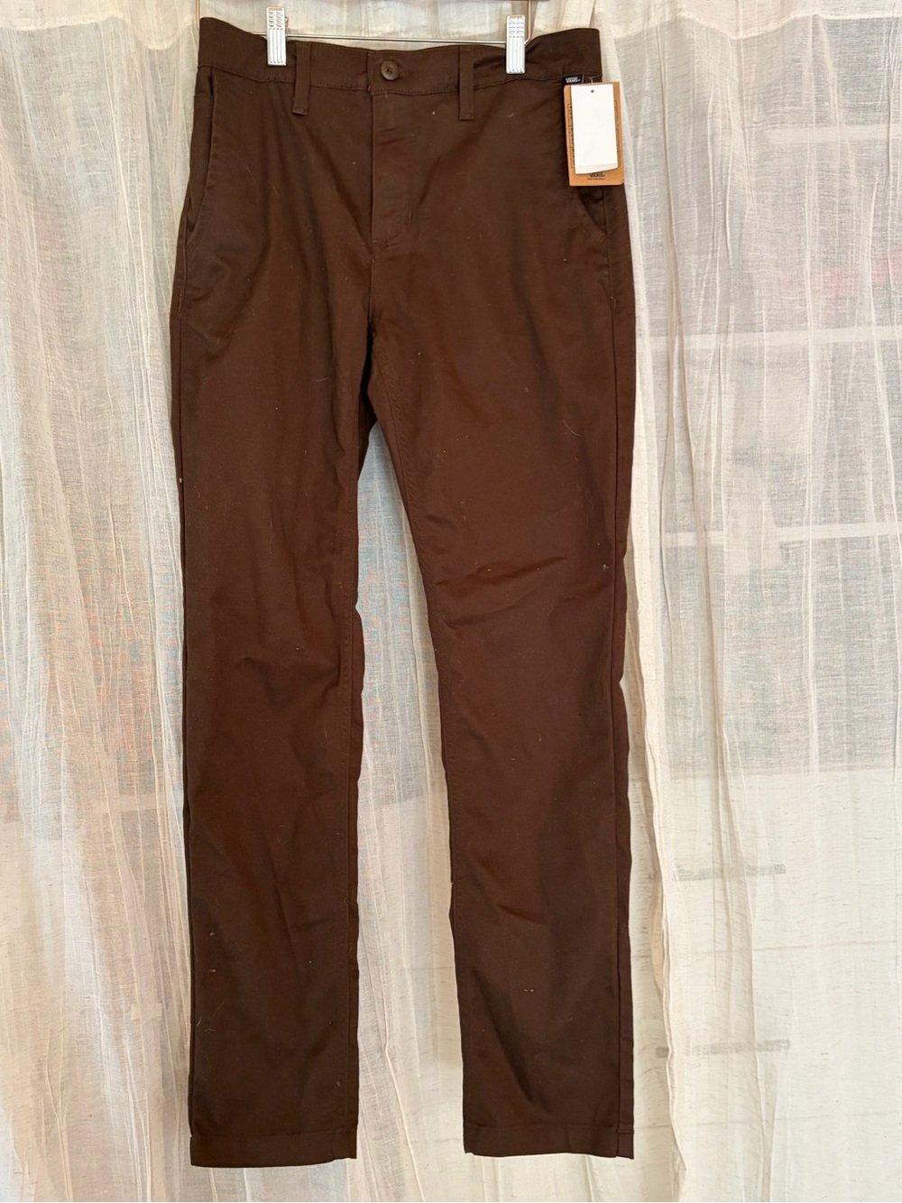 Vans Men’s Authentic Chino Slim Pants – Brown – Size 30 – New With Tags